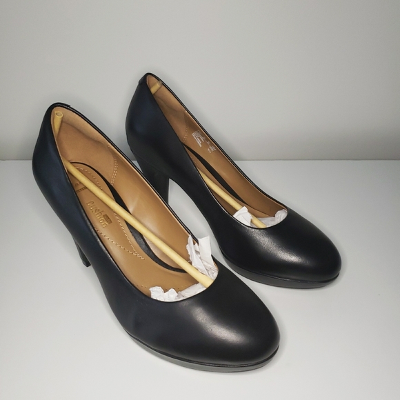 Clarks  Brier Dolly - Black leather pumps NIB 6M - Picture 10 of 13